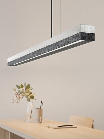 GantLights C3 burned Pendelleuchte verbranntes Holz- Beton Hell