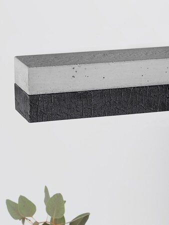 GantLights C3 burned Pendelleuchte verbranntes Holz- Beton Hell