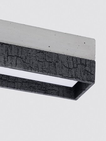 GantLights C3 burned Pendelleuchte verbranntes Holz- Beton Hell