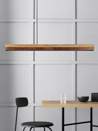 GantLights C3 corten Pendelleucht Cortenstahl- Eichenholz