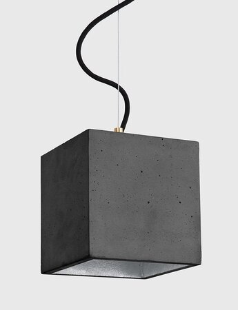 GantLights B5 dark Hängelampe quadratisch groß- Silber