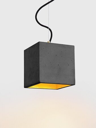 GantLights B5 dark Hängelampe quadratisch groß- Gold