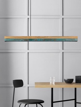 GantLights C1 oxi Pendelleuchte Oxidiertes Kupfer- Eichenholz