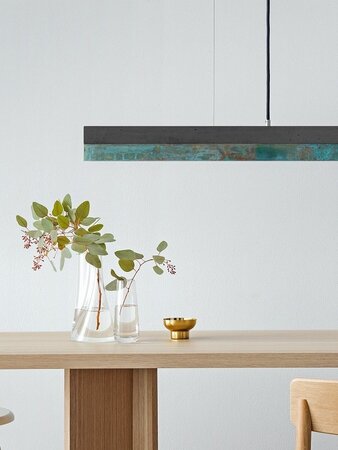 GantLights C3 oxi Pendelleuchte Oxidiertes Kupfer- Beton dunkel
