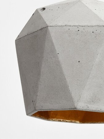 Gantlights T4 - große Hängeleuchte trianguliert - Heller Beton