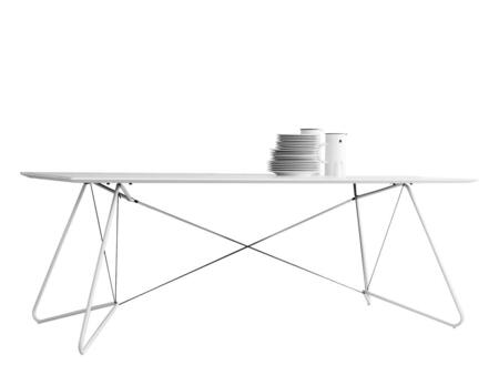 OK Design On A String Tisch - Laminat weiß