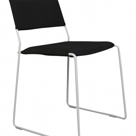 OK Design One Wire Chair-White frame - Black cushion