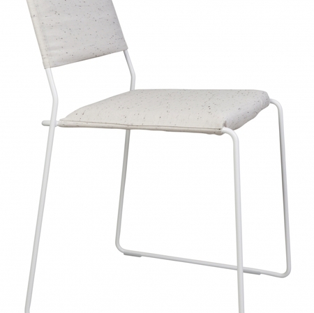 OK Design One Wire Chair-White frame - Melange cushion