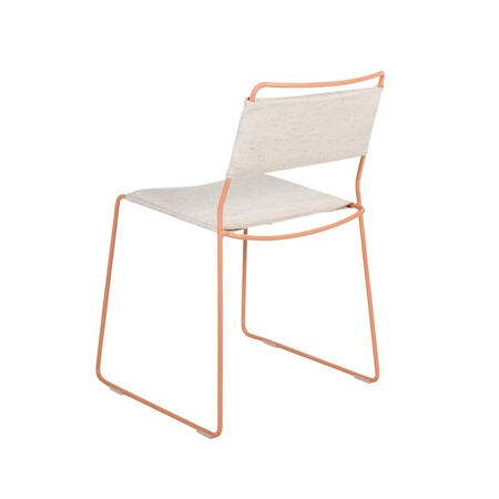 OK Design One Wire Chair-Peach frame - Melange cushion