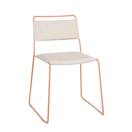 OK Design One Wire Chair-Peach frame - Melange cushion