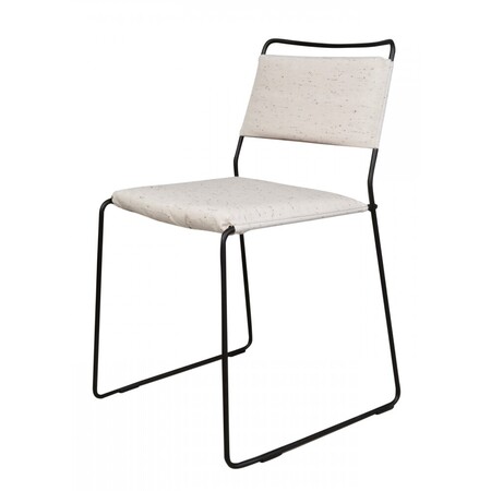 OK Design One Wire Chair-Black frame - Melange cushion