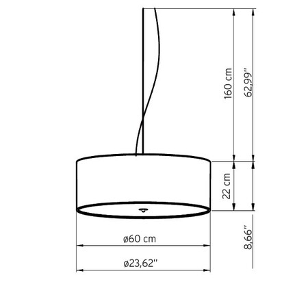 Modoluce Cilindro D60 Lycra Flamer E27 Pendelleuchte