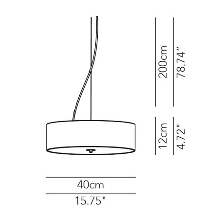 Modoluce Discovolante E27 Lycra Flamer D40 Pendelleuchte