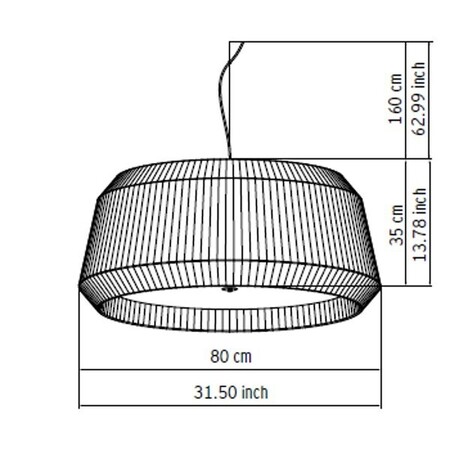 Modoluce Loto T5 dimmbar D80 Pendelleuchte