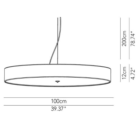 Modoluce Discovolante E27 D100 Metall PVC Pendelleuchte