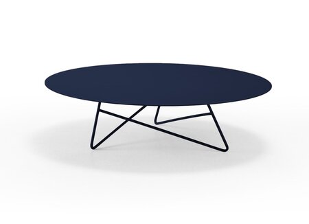 MemeDesign Ermione Metall - Couchtisch - Ø 90 x H 25 cm - Blu Navy