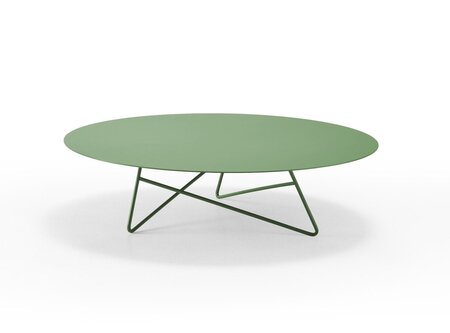 MemeDesign Ermione Metall - Couchtisch - Ø 90 x H 25 cm - Oliva