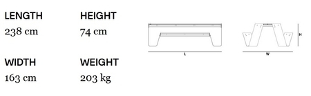 Extremis Hopper Picnic Table 240 cm