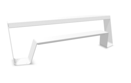 Extremis Hopper Bench 240 cm - white