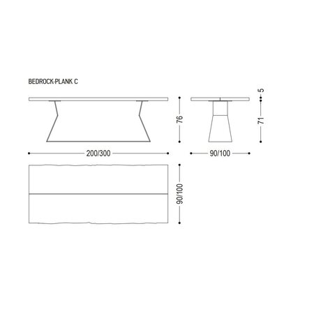 Riva1920 BEDROCK PLANK C - Esstisch