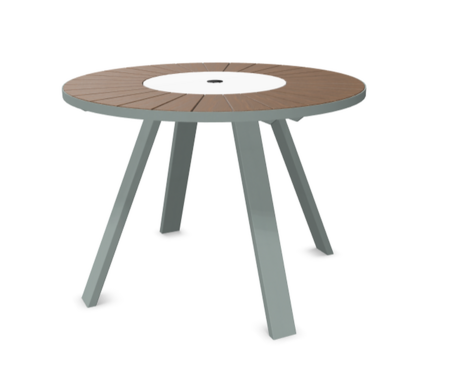 Extremis - Pantagruel Stehtisch - Iroko  - Verdigris