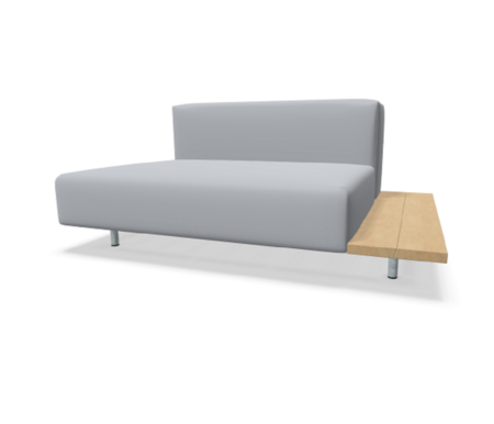 Extremis Walrus - Modul mit Seitentisch - Iroko / Light Grey