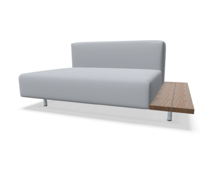 Extremis Walrus - Modul mit Seitentisch - Hellwood / Light Grey