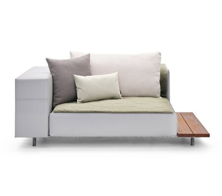 Extremis Walrus - Eckmodul mit Seitentisch - Light Grey