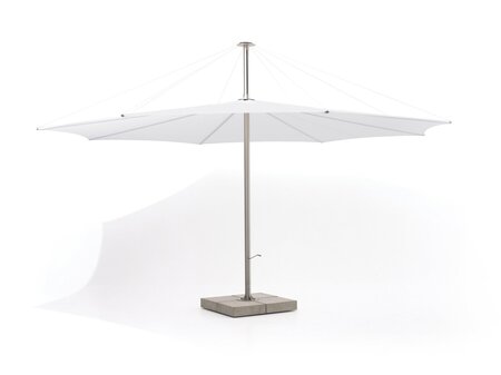 Extremis Inumbra groß - Sonnenschirm - Edelstahl - Taupe Stoff