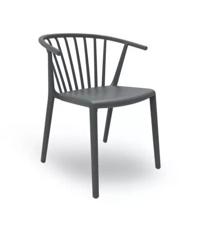 Resol Woody - Gartenstuhl: Dark Grey