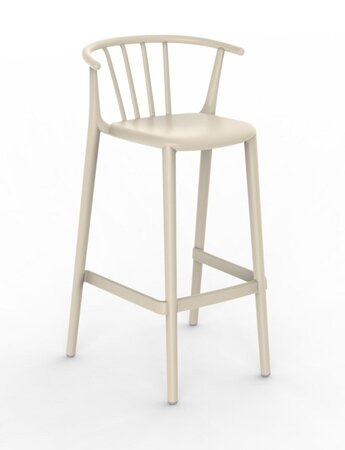 Resol Woody Alto - Outdoor Barhocker: Ivory