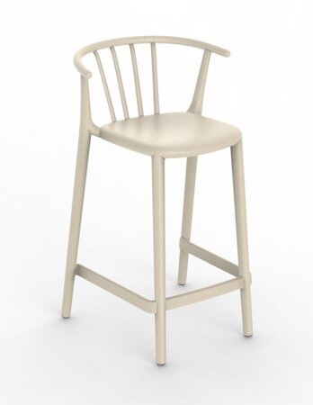 Resol Woody Medio - Outdoor Barhocker: Ivory