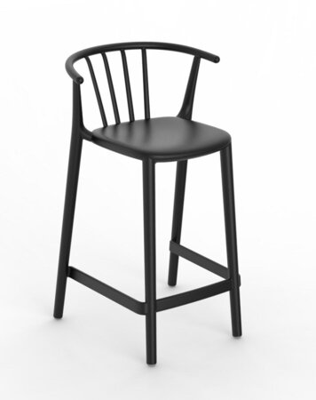 Resol Woody Medio - Outdoor Barhocker: Black