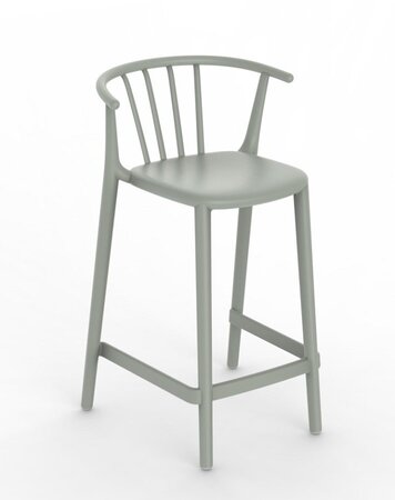 Resol Woody Medio - Outdoor Barhocker: Green Grey
