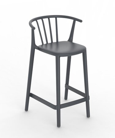 Resol Woody Medio - Outdoor Barhocker: Dark Grey