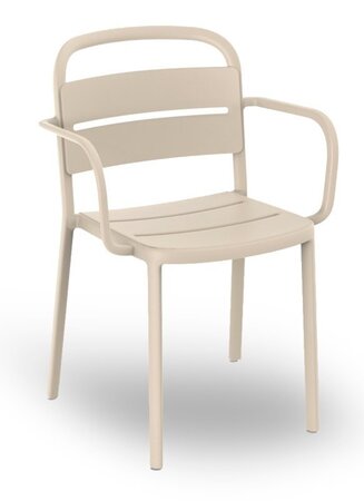 Resol Como Armchair - Garten Armlehnstuhl: Ivory