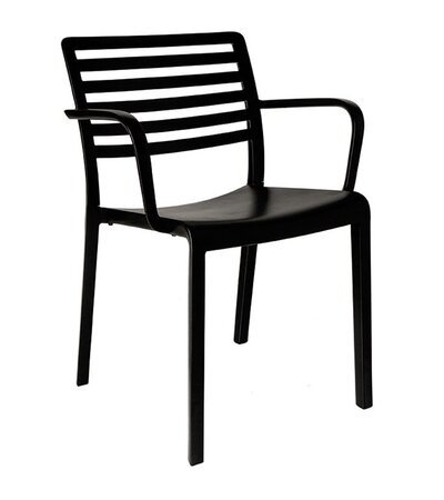 Resol Lama Armchair - Garten Armlehnstuhl: Black