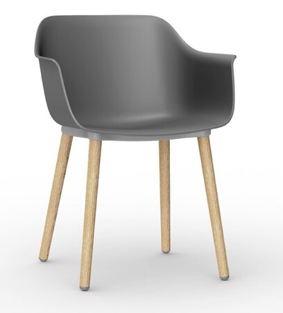 Resol Shape Madera - Garten Armlehnstuhl: Dark Grey