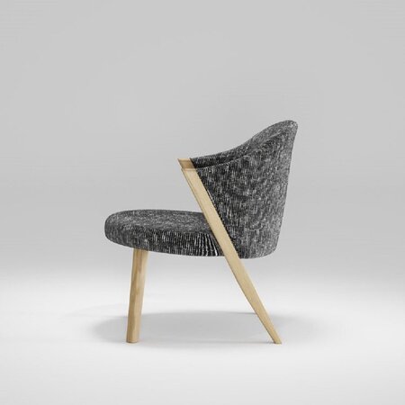 WeWood Caravela Lounge Chair-Natural Oak - TWDM12048