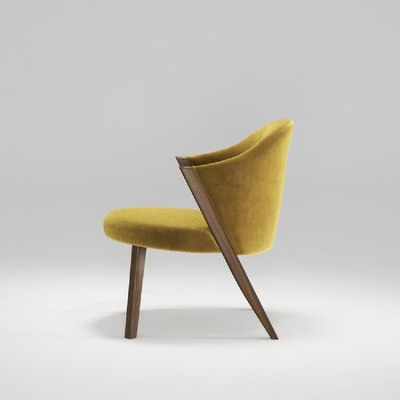 WeWood Caravela Lounge Chair-Natural Walnut - TWDM12058