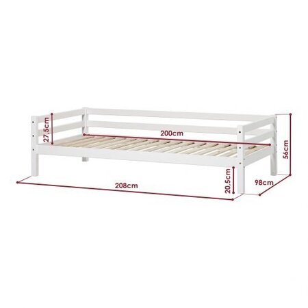Hoppekids Basic Juniorbett 90X200 cm - Weiss