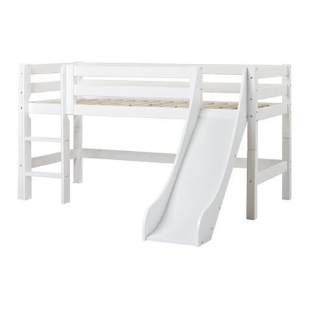 Hoppekids PREMIUM Halbhoghes Bettten mit Rutsche und Leiter