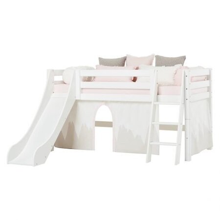Hoppekids PREMIUM Halbhoghes Bettten mit Rutsche und Leiter