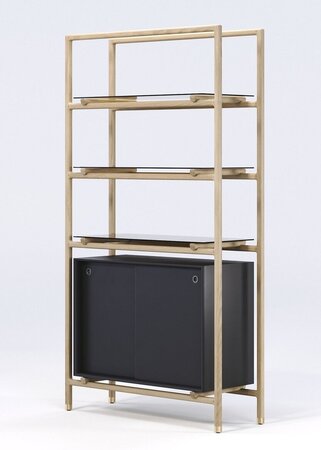 Wewood Float-Bücherregal-Oak / Cabinet Big-B97.5 x H67.65 x T44