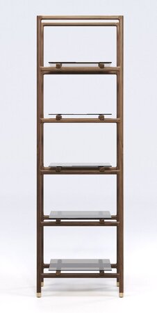 Wewood Float-Bücherregal-Walnut Small-B67 x H217 x T44