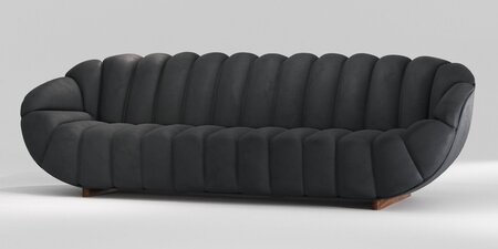 Wewood Rabelo-3 Sitzer Sofa-Walnut-TWAS4027-Leder