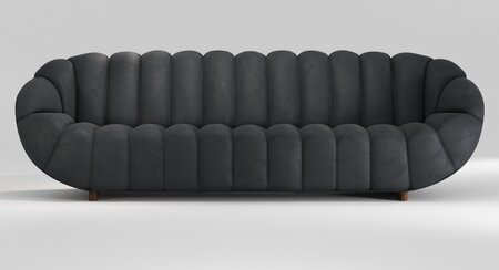 Wewood Rabelo-3 Sitzer Sofa-Walnut-TWAS4027-Leder