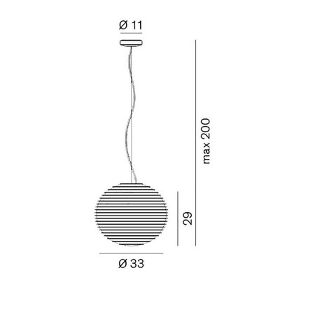 Rotaliana Flow Glass Pendelleuchte - Ø 33cm