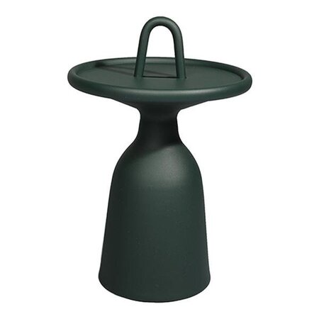 Mindo 104 Outdoor Side Table with Handle - Dark Green Aluminum