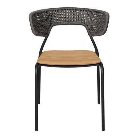 Mindo 101 Outdoor Dining Chair - Stackable - Dark Grey Aluminum
